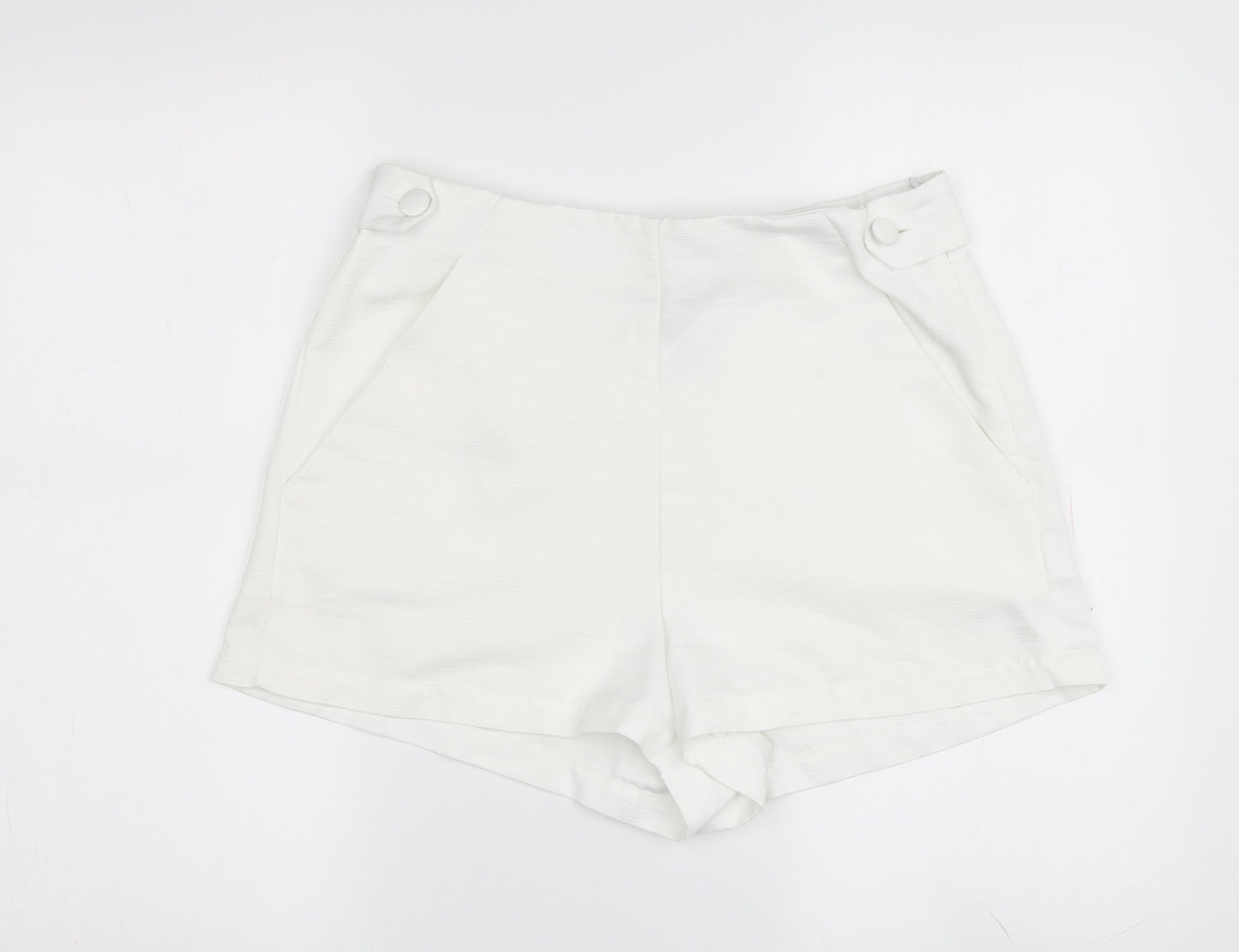 Topshop Women's White Classic Shorts Size 12