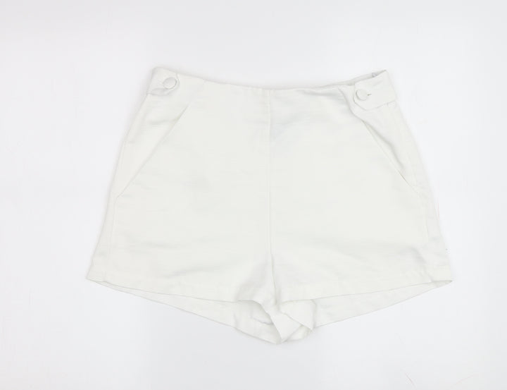 Topshop Women's White Classic Shorts Size 12