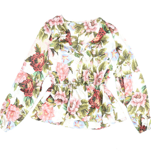 Guess Women's Multicoloured Floral Tunic Blouse Size S