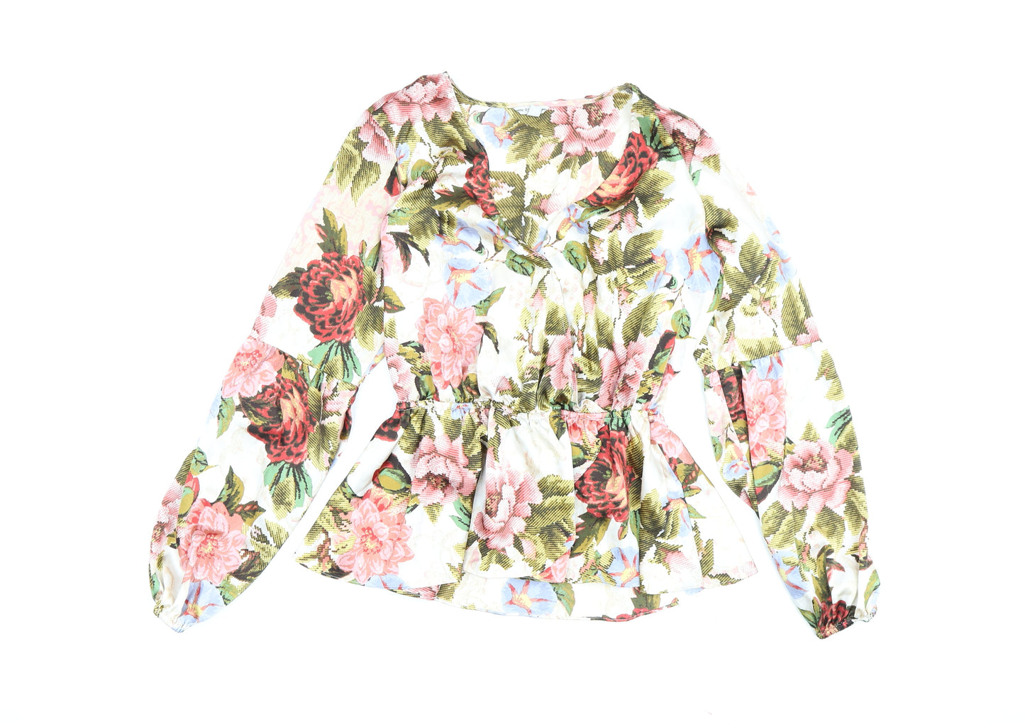 Guess Women's Multicoloured Floral Tunic Blouse Size S