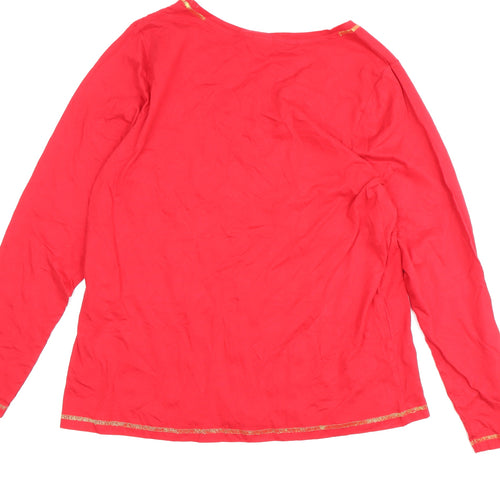 Disney Women's Red Christmas T-Shirt Size 16-18
