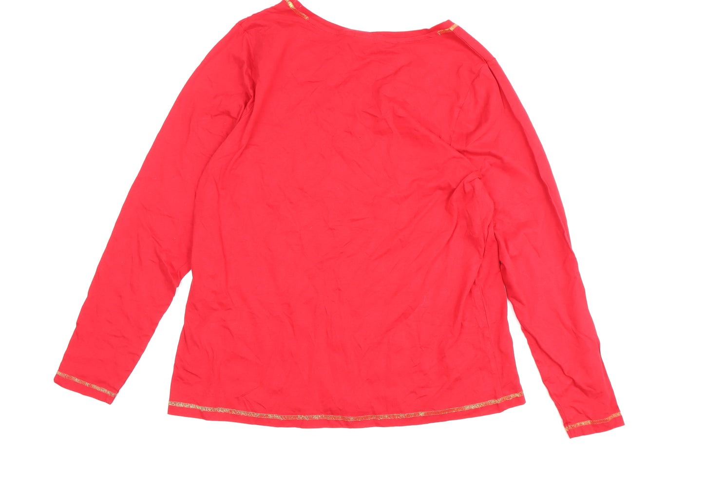 Disney Women's Red Christmas T-Shirt Size 16-18