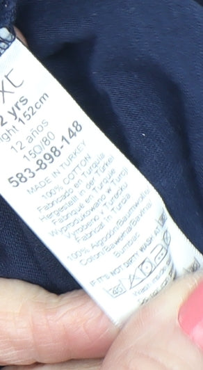 Mojang Boys Blue Minecraft Graphic T-Shirt Size 12 Years