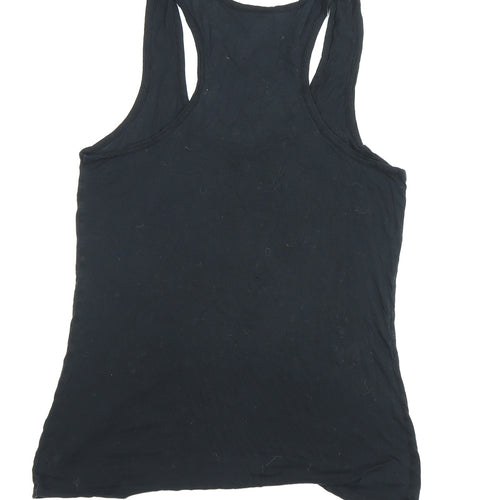 AllSaints Women's Black Cotton Racerback Tank Top Size S