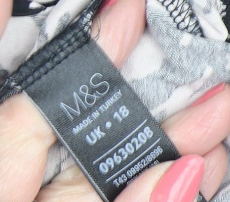 Marks and Spencer Women’s Black Tunic Blouse, Size 18