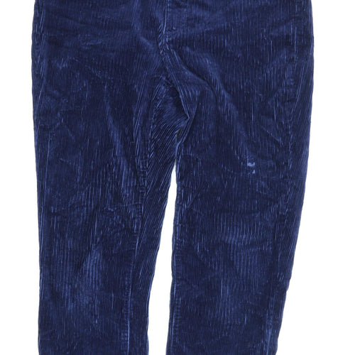 Lands' End Women's Blue Corduroy Trousers, UK 14, Casual