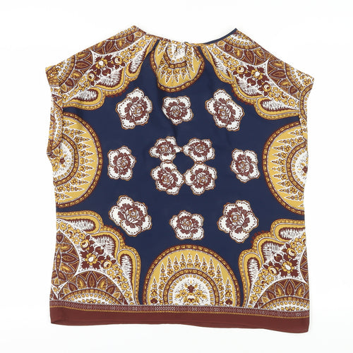 Next Women's Multicoloured Geometric Blouse, Size 14