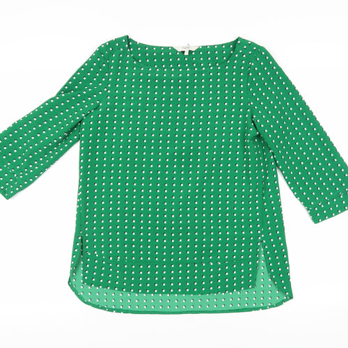 Next Women's Green Geometric Blouse Size 10