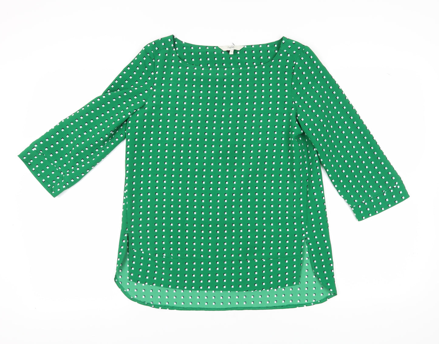 Next Women's Green Geometric Blouse Size 10