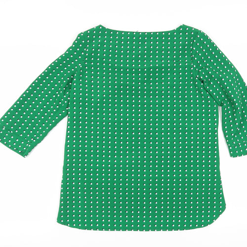 Next Women's Green Geometric Blouse Size 10