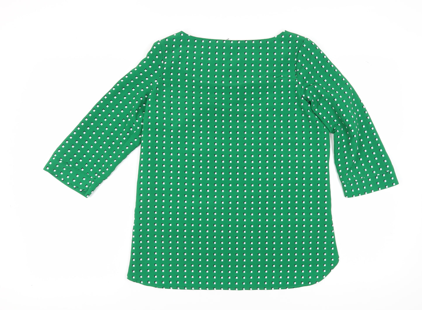 Next Women's Green Geometric Blouse Size 10