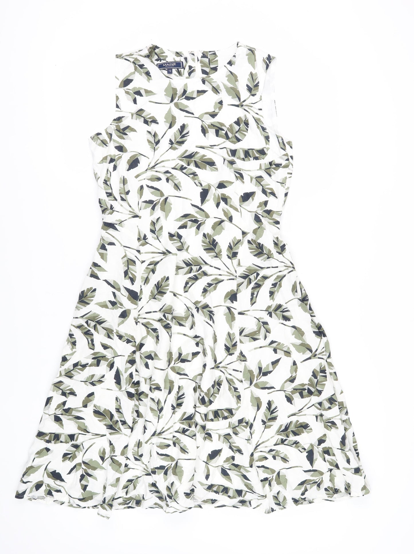 Maine New England Women's Green A-Line Dress, Size 12