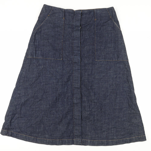 Next Women's Blue Denim A-Line Skirt Size 14