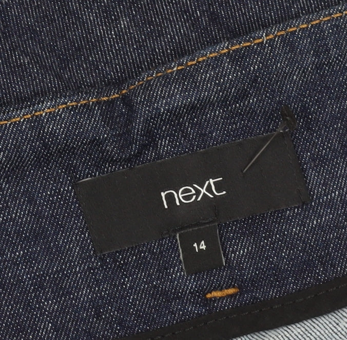 Next Women's Blue Denim A-Line Skirt Size 14
