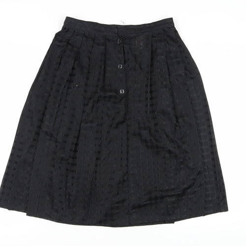 St Michael Women's Black Pleated Skirt Size 12