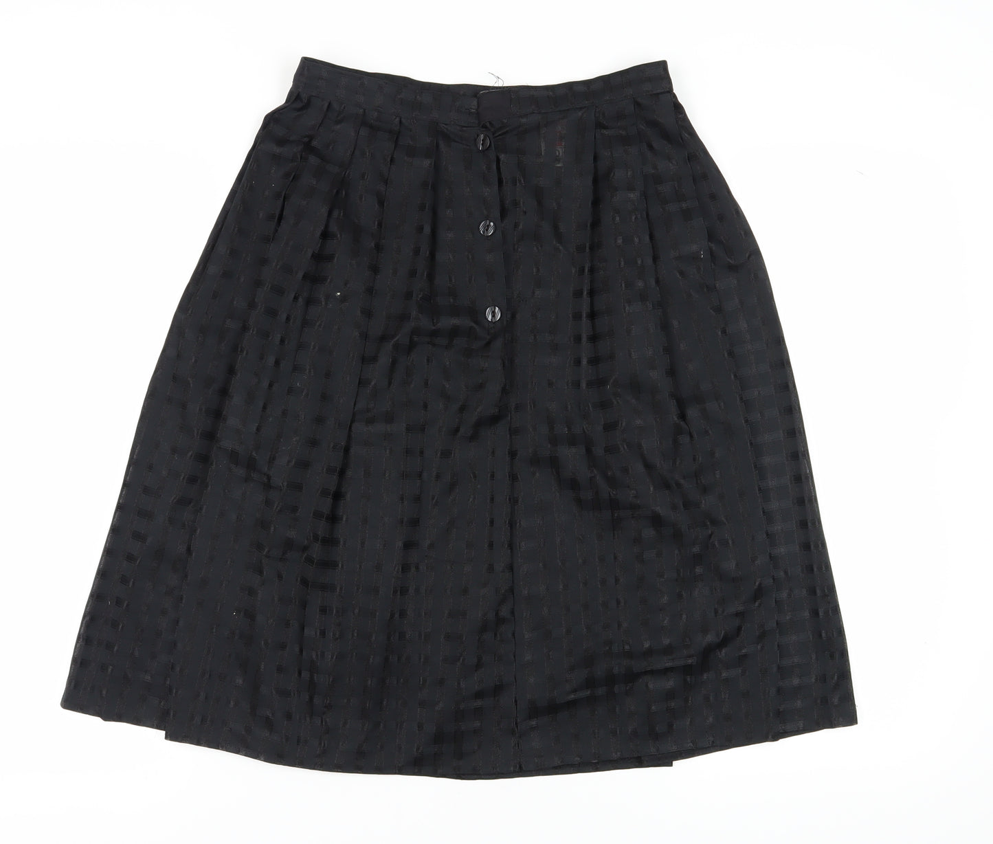 St Michael Women's Black Pleated Skirt Size 12
