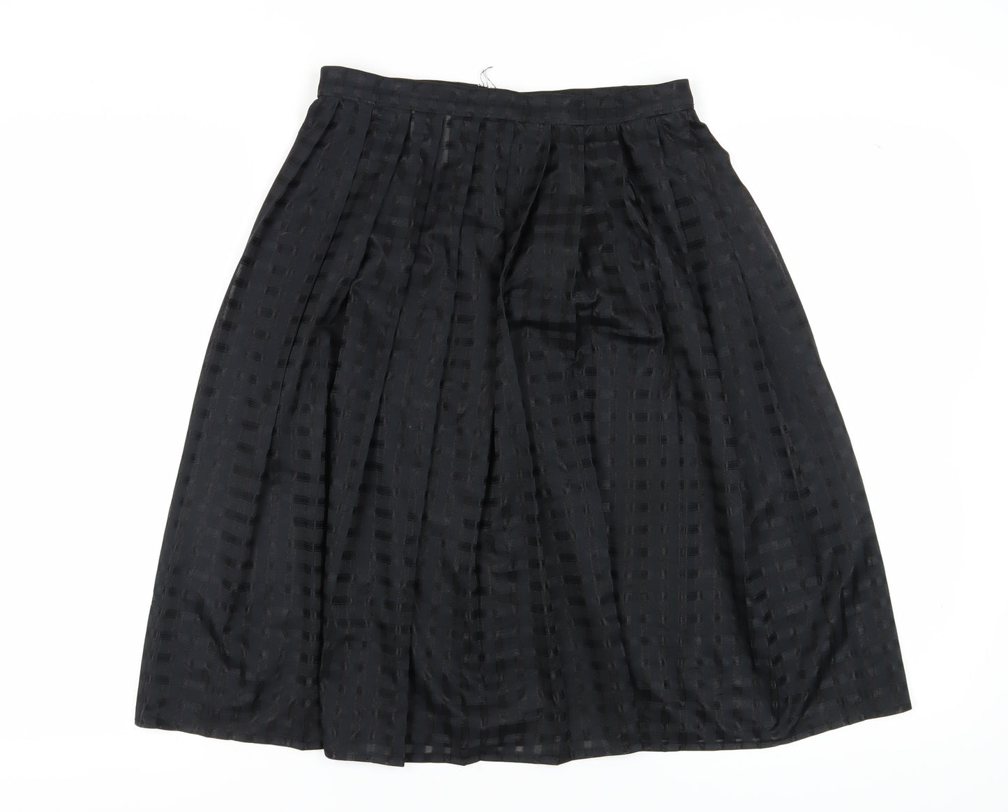 St Michael Women's Black Pleated Skirt Size 12