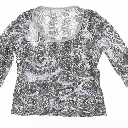 Per Una Women's Multicoloured Jersey Blouse, Size 16