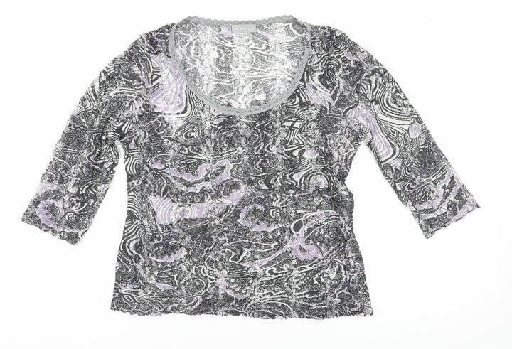 Per Una Women's Multicoloured Jersey Blouse, Size 16