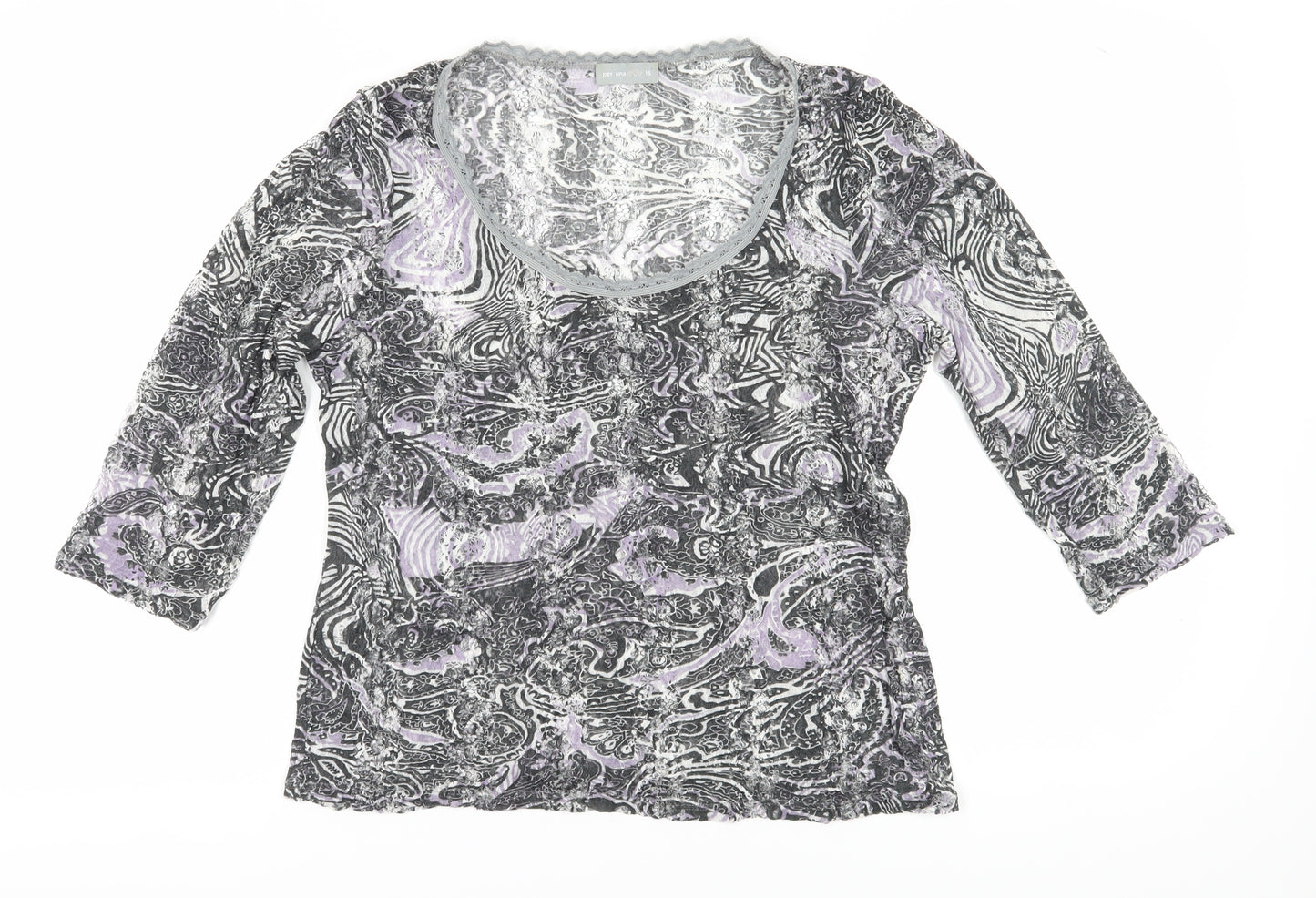 Per Una Women's Multicoloured Jersey Blouse, Size 16
