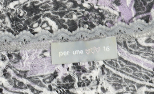Per Una Women's Multicoloured Jersey Blouse, Size 16