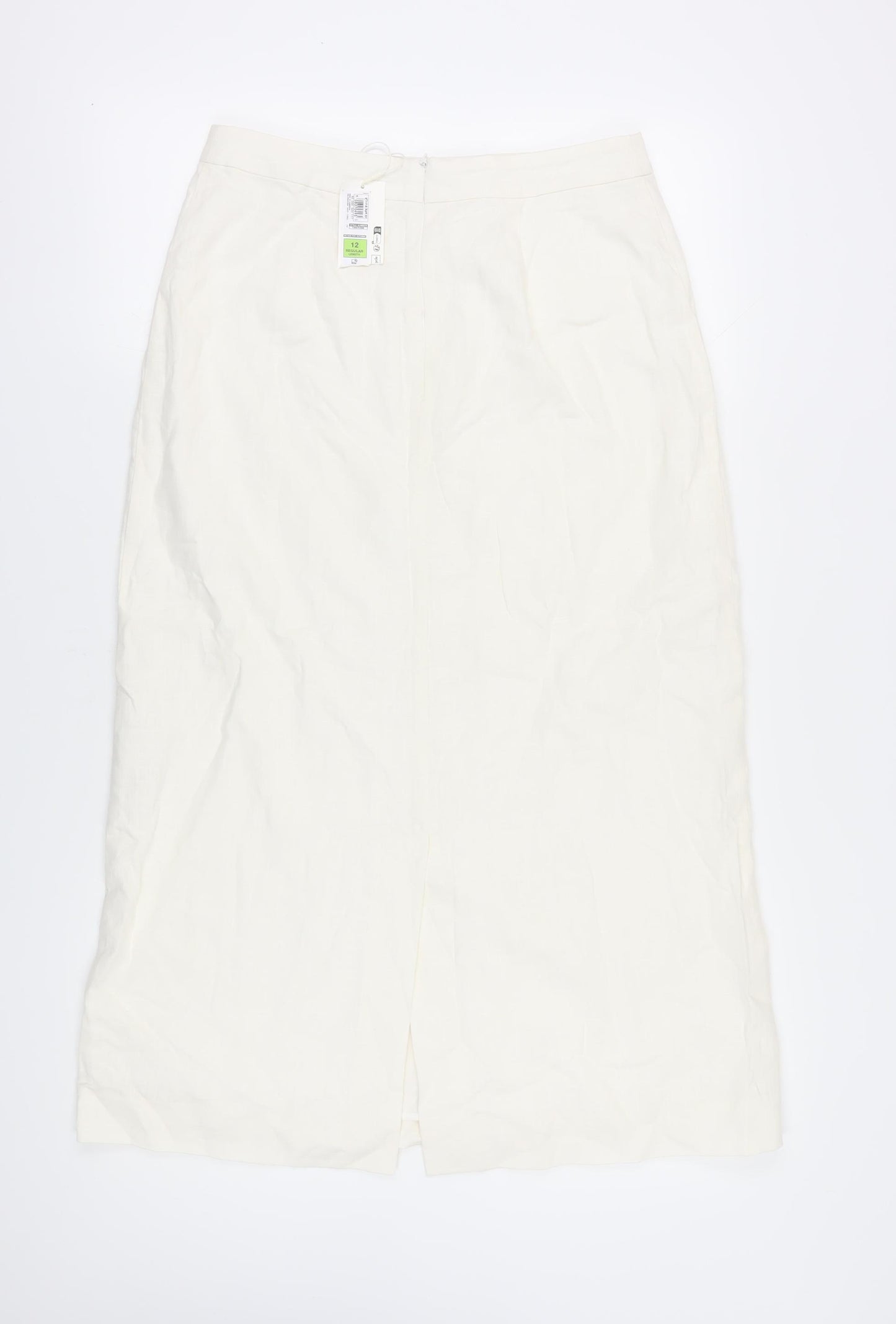 Marks and Spencer Women's Ivory Midi Skirt Size 12