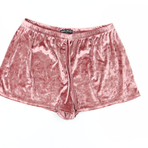 Select Women's Pink Velour Sweat Shorts L