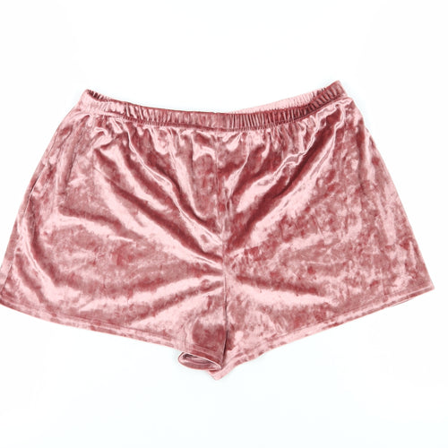 Select Women's Pink Velour Sweat Shorts L