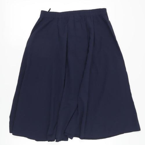 Design Essentials Women's Blue Midi A-Line Skirt Size 14