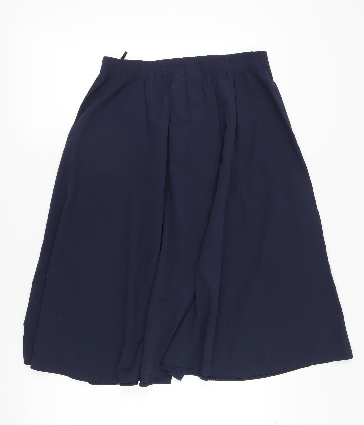 Design Essentials Women's Blue Midi A-Line Skirt Size 14