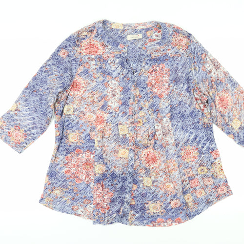 Marks & Spencer Women's Multicoloured Floral Tunic Blouse 22
