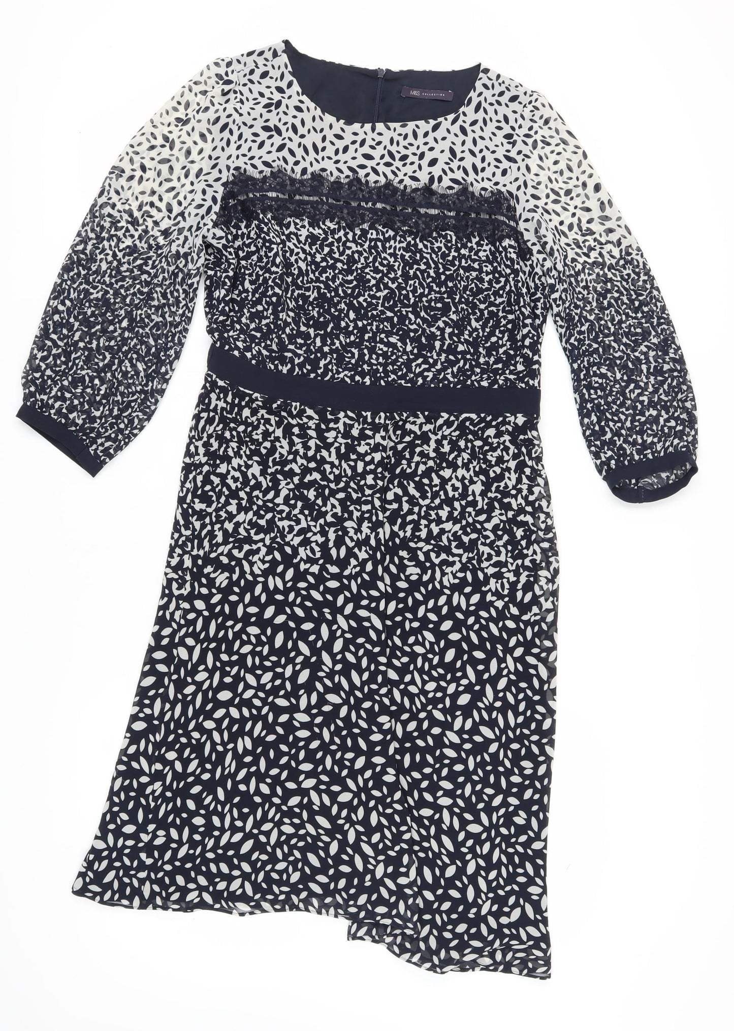 Marks and Spencer Women's Black Floral Fit & Flare Dress