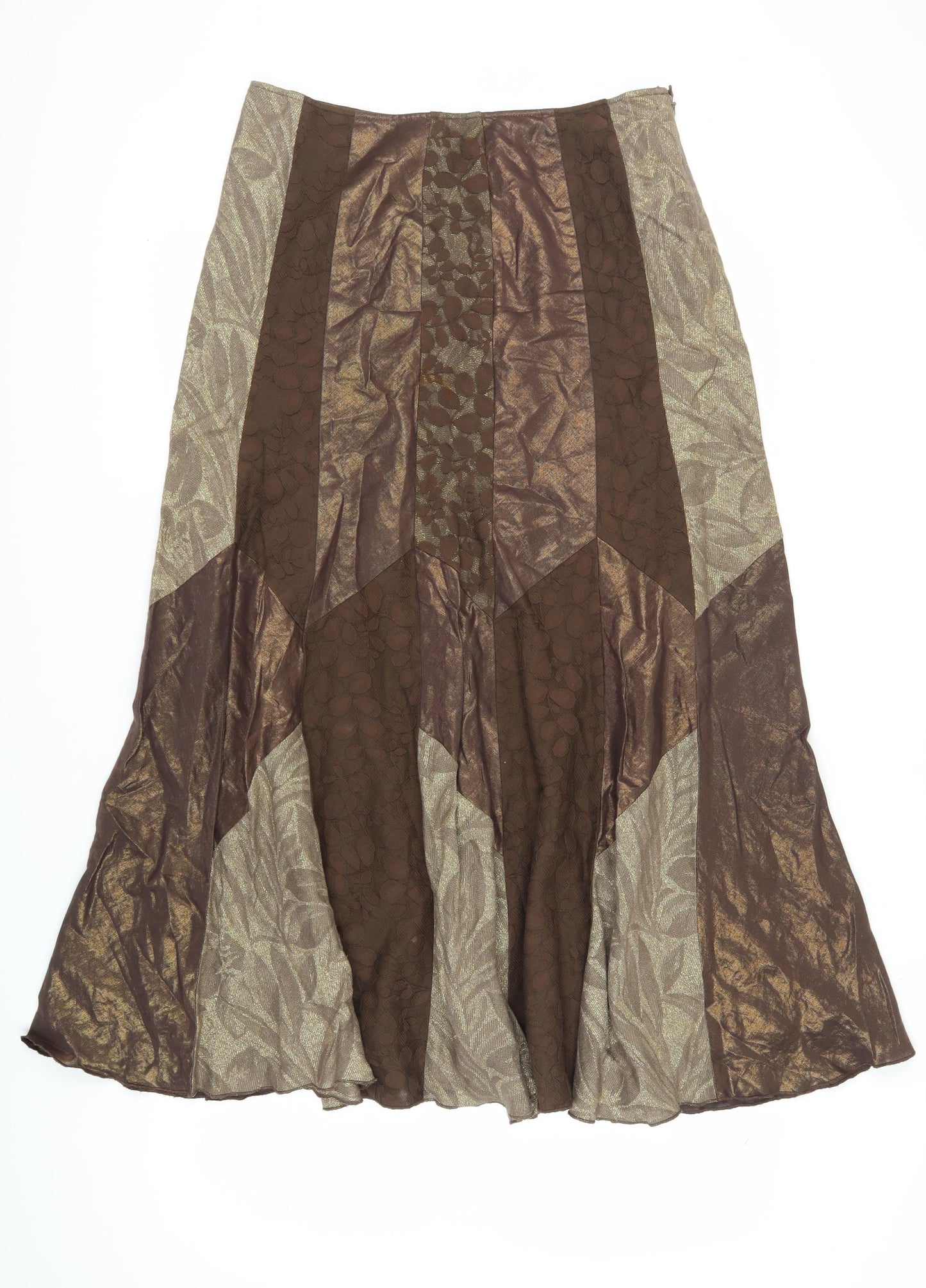 Marks and Spencer Women's Brown Long A-Line Skirt Size 14