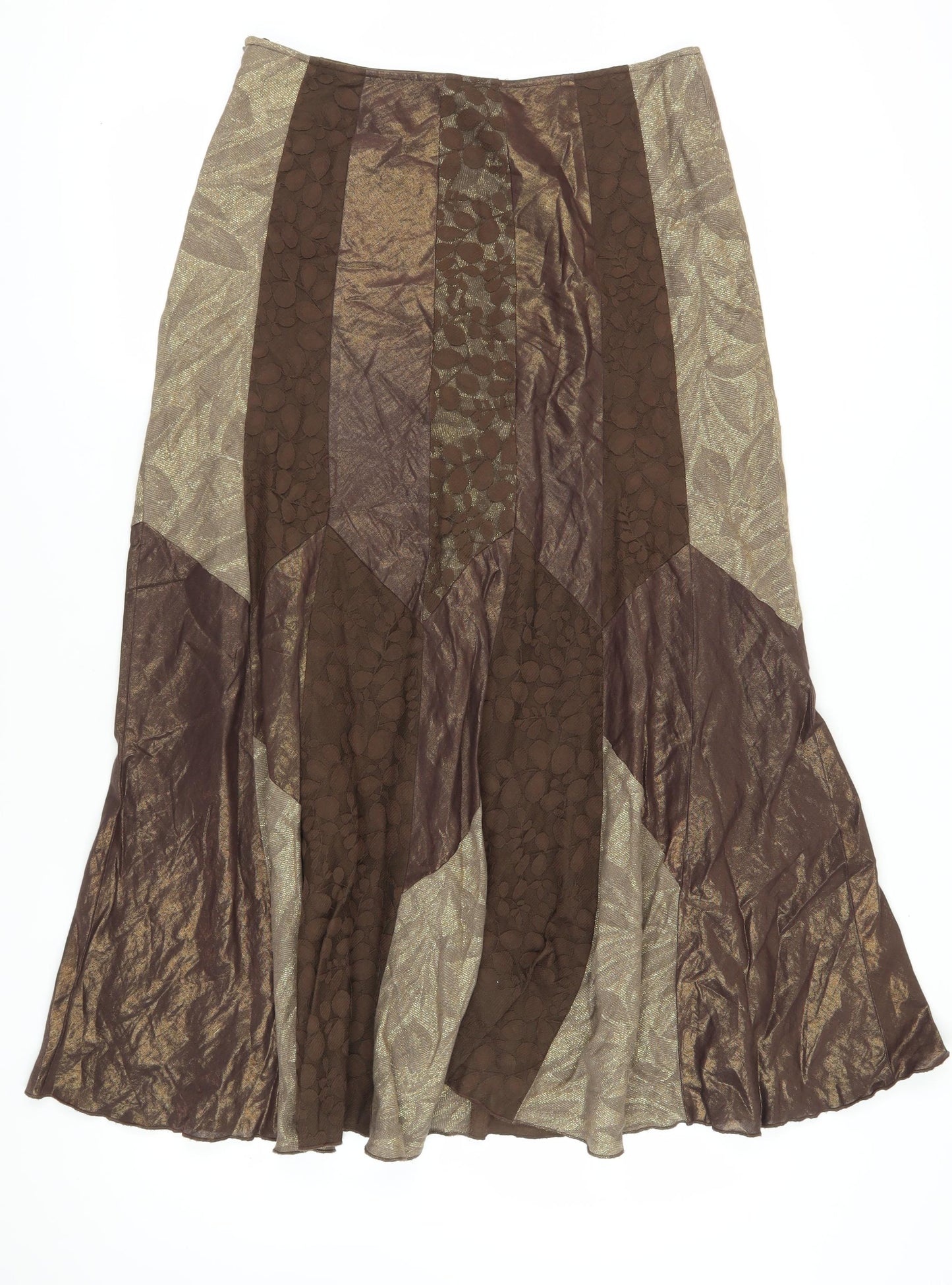 Marks and Spencer Women's Brown Long A-Line Skirt Size 14
