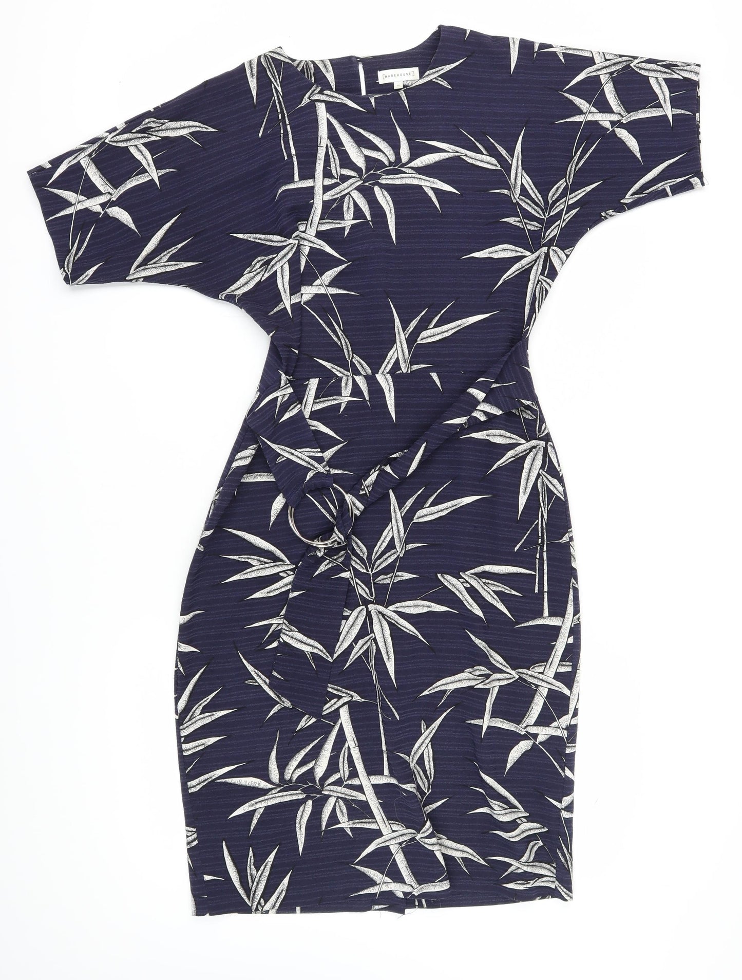 Warehouse Women's Blue Floral Shift Dress Size 10