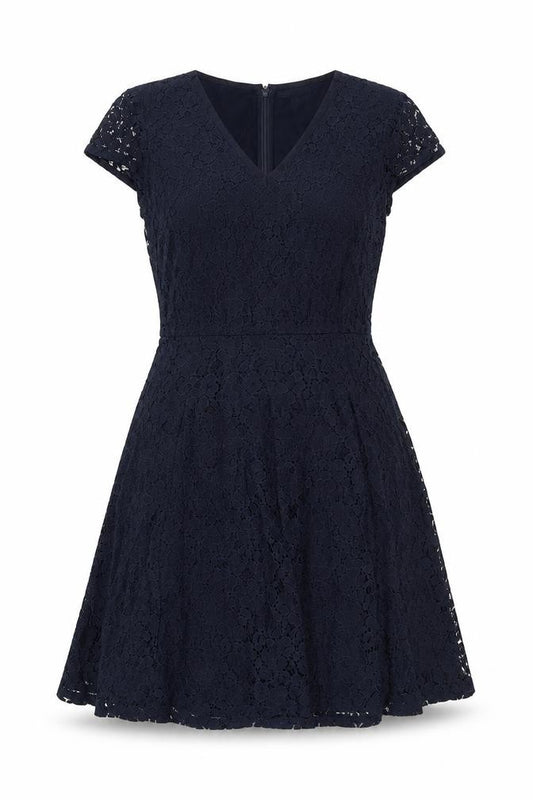 Front view of The White Company Women's Black A-Line Dress, size 10