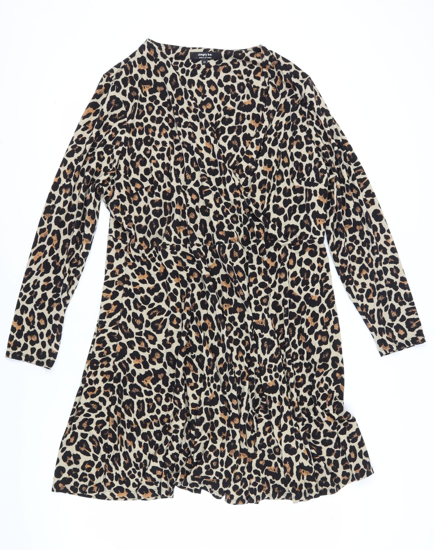 Simply Be Women's Multicoloured Long Sleeve Dress 22