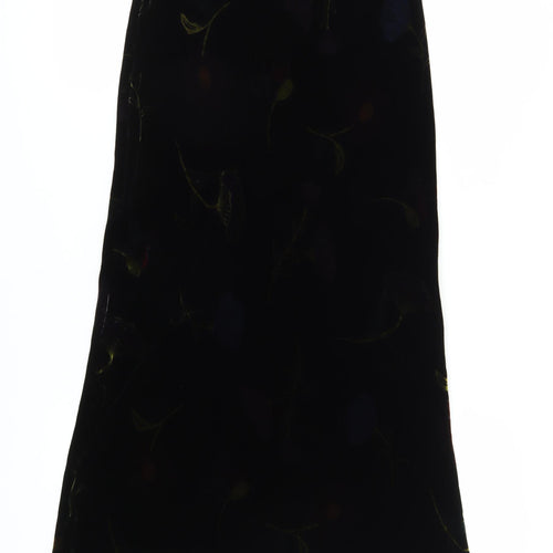 East Black Velvet Midi Skirt Size 10 - Women's Pencil Style