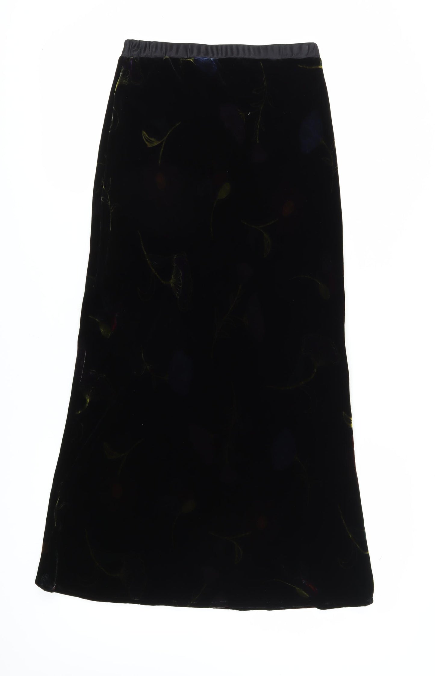 East Black Velvet Midi Skirt Size 10 - Women's Pencil Style