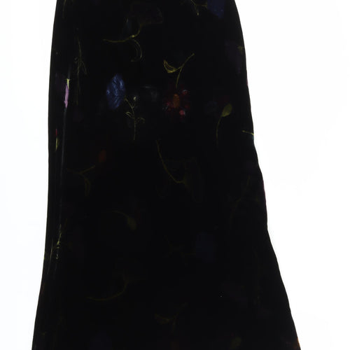 East Black Velvet Midi Skirt Size 10 - Women's Pencil Style