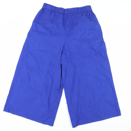 Palava Women's Blue Wide-Leg Trousers Size 12