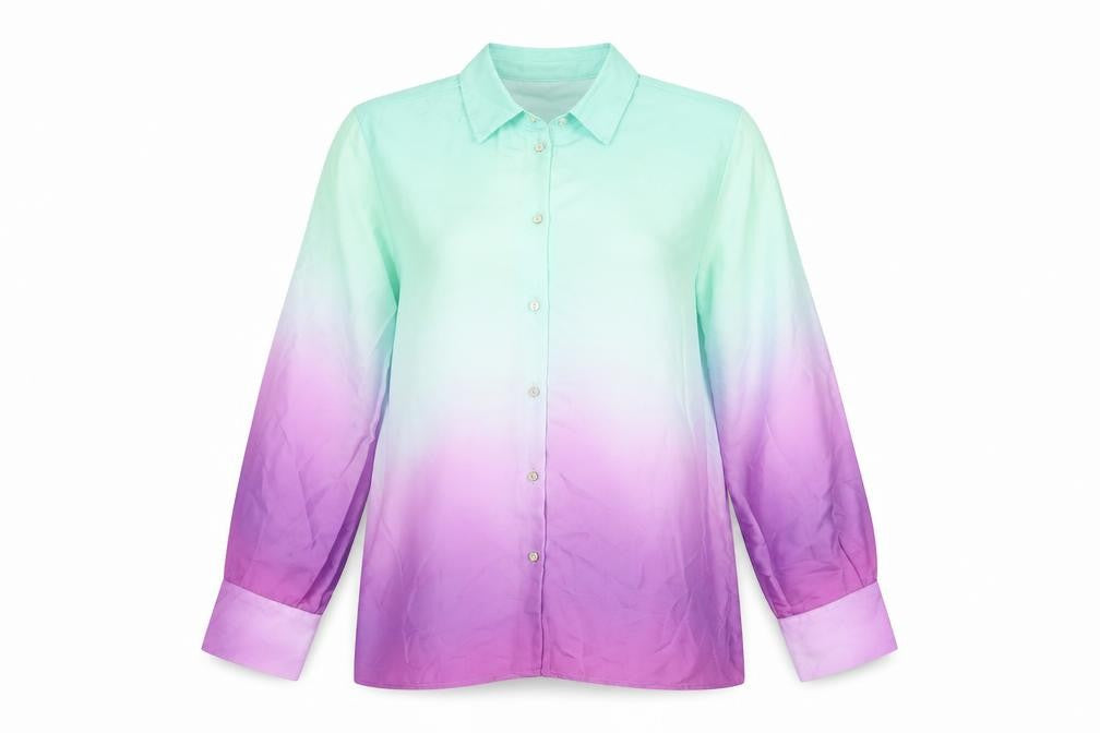 Front view of Zara Women's Multicoloured Button-Up Shirt, size S