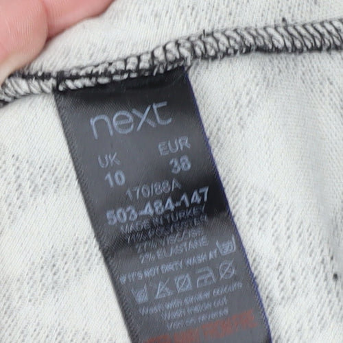 Next Women's Black Geometric Sheath Dress Size 10