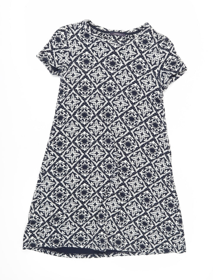 Marks and Spencer Women's Blue Shift Dress, Size 8