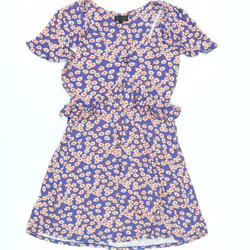 Topshop Women's Floral Wrap Dress Size 10