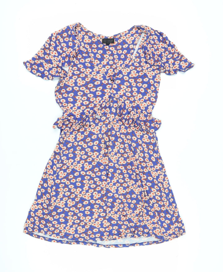 Topshop Women's Floral Wrap Dress Size 10