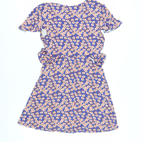 Topshop Women's Floral Wrap Dress Size 10