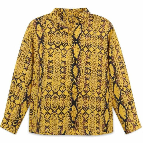 ASOS Women’s Yellow Snake Print Blouse, Size 10, Tunic Style