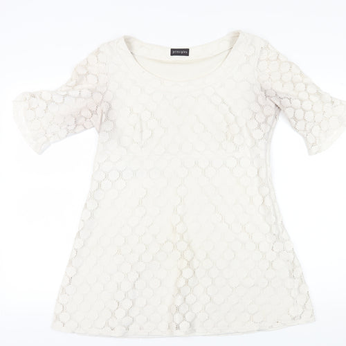 Principles Women's Ivory A-Line Lace Dress - Size 16
