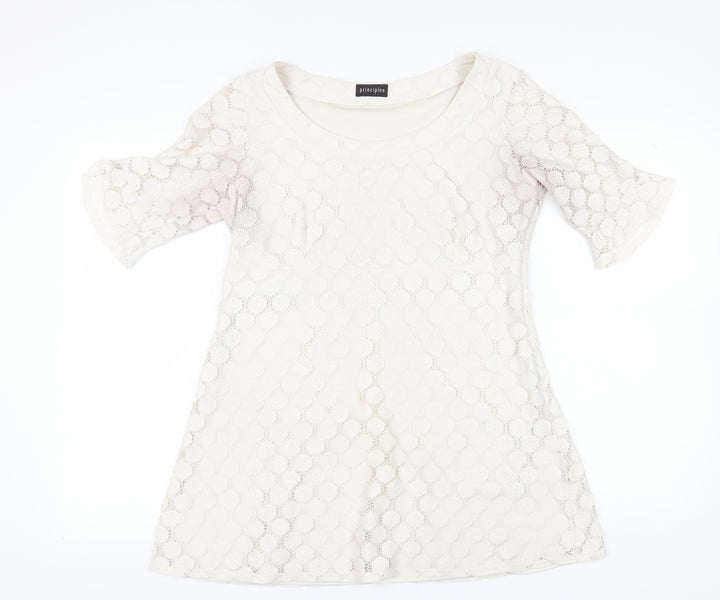 Principles Women's Ivory A-Line Lace Dress - Size 16